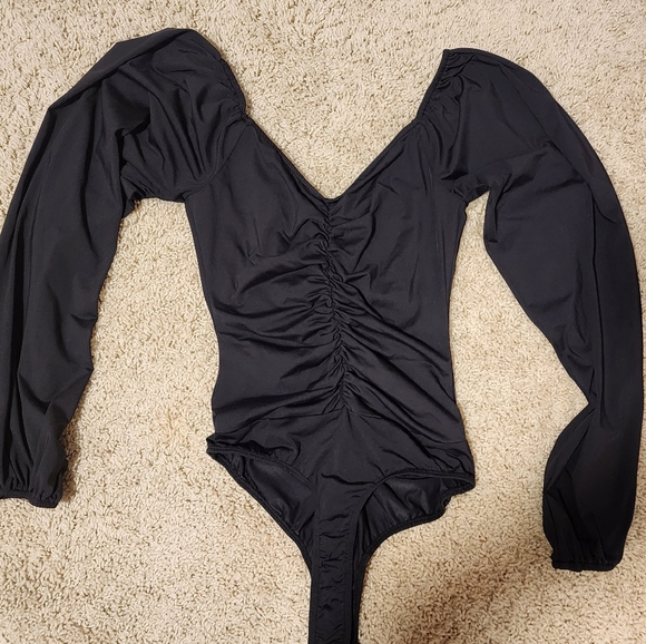 Lulus Rouched Bodysuit - Sz S - Picture 4 of 7